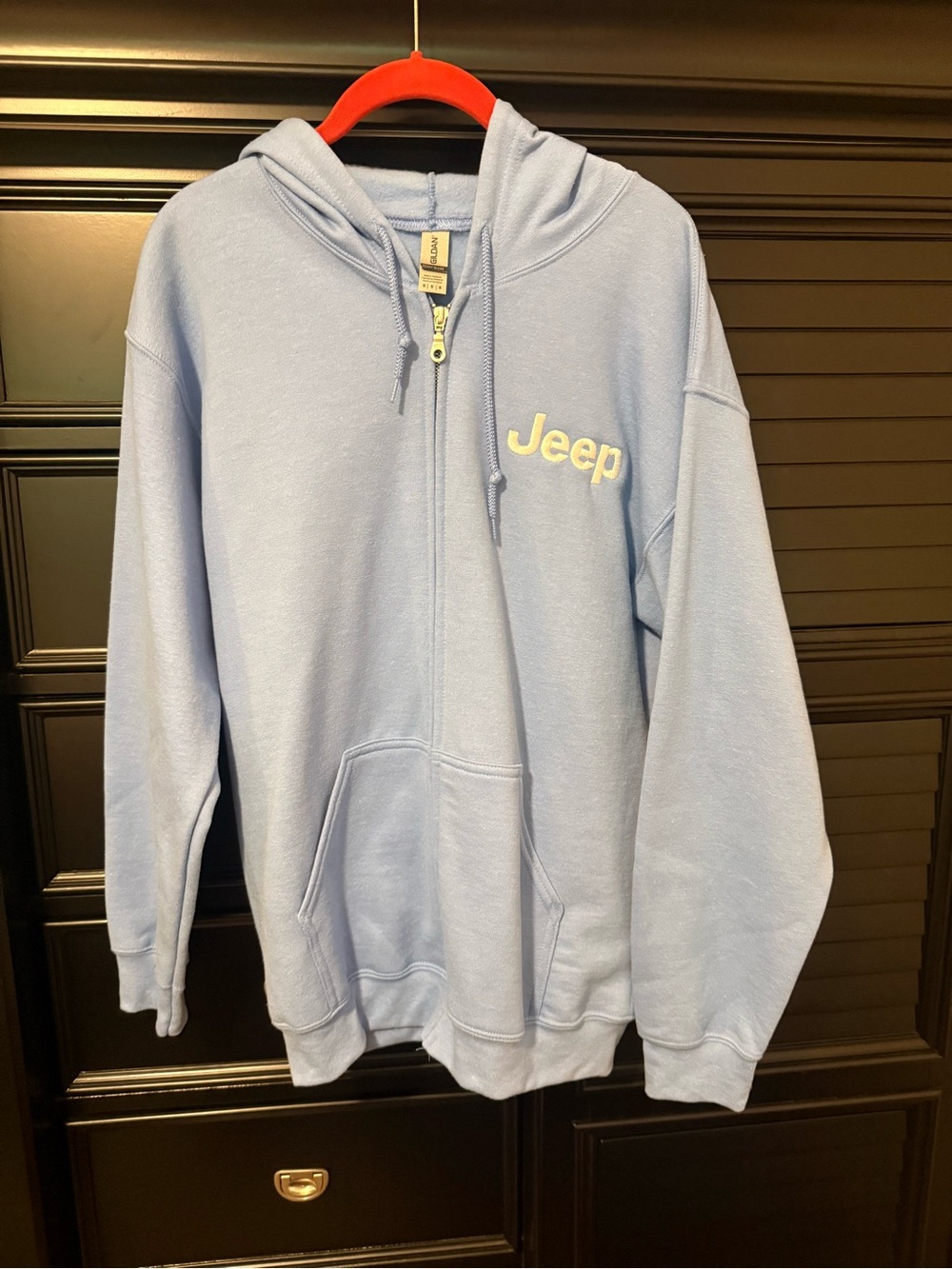Jeep unisex Light Blue Zip Hoodie Sweater